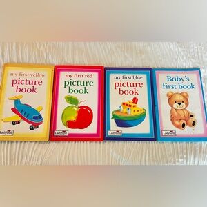 Vintage Lot of 4 Children’s my firsts picture books-red,blue,yellow & baby 1995